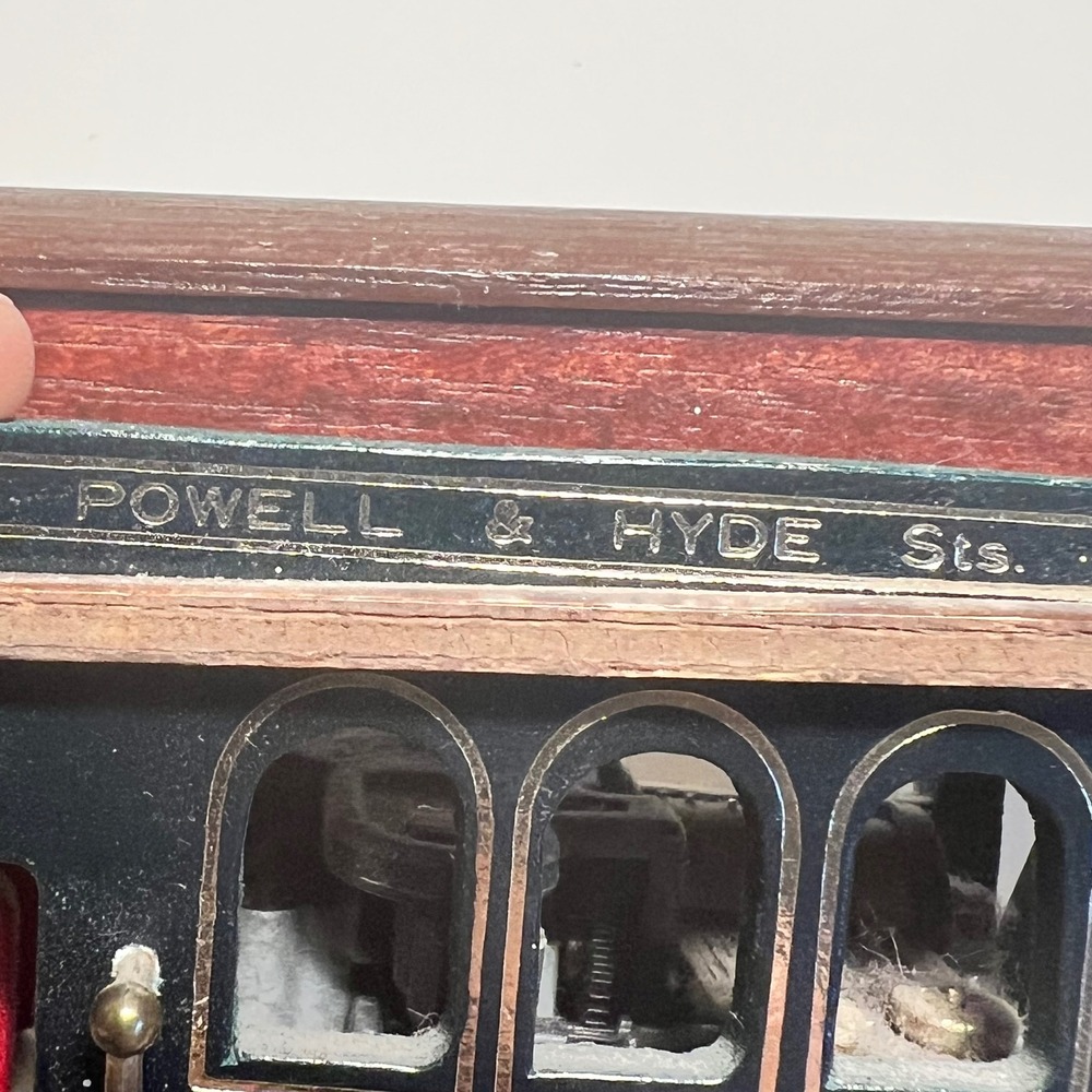 GATCO San Francisco Cable Car Music Box Powell & Hyde Green Brown Wood No. 25 - Picture 9 of 12